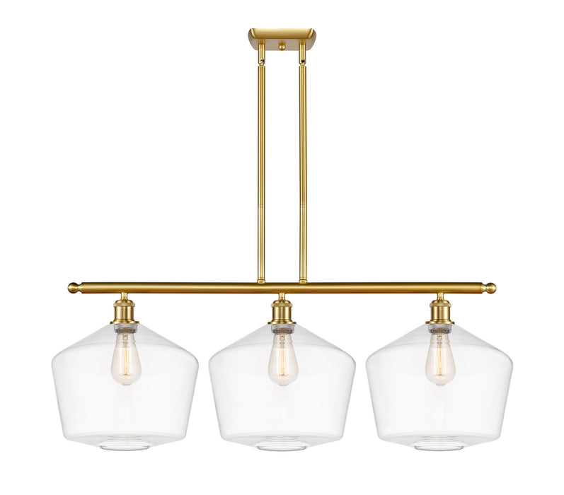 Innovations 516-3I-SG-G652-12-LED LED Island Pendant, Satin Gold