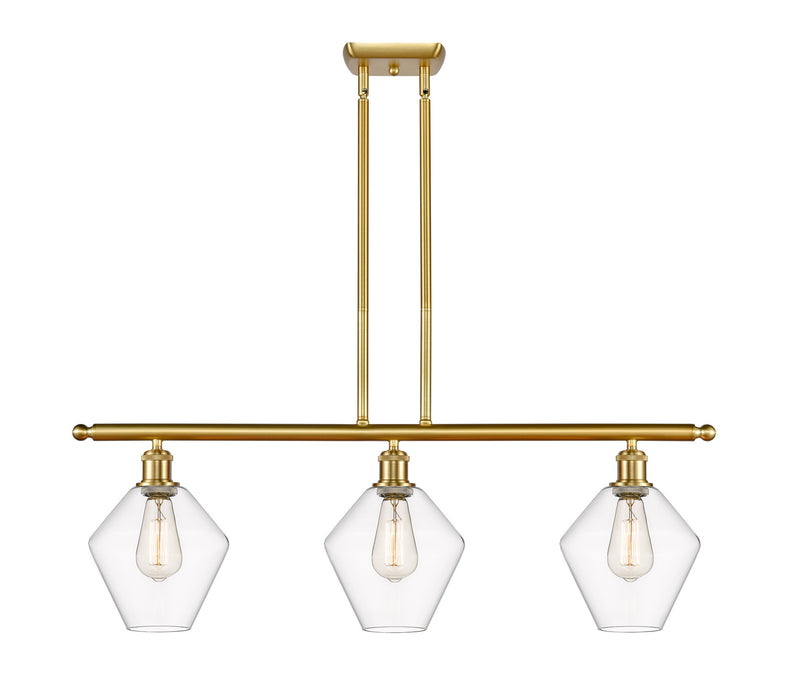 Innovations 516-3I-SG-G652-8-LED LED Island Pendant, Satin Gold