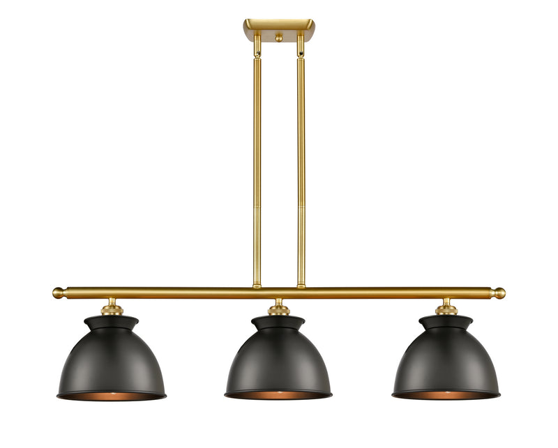 Innovations 516-3I-SG-M14-BK-LED LED Island Pendant, Satin Gold