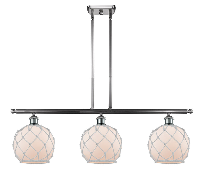 Innovations 516-3I-SN-G121-8RW Three Light Island Pendant, Brushed Satin Nickel