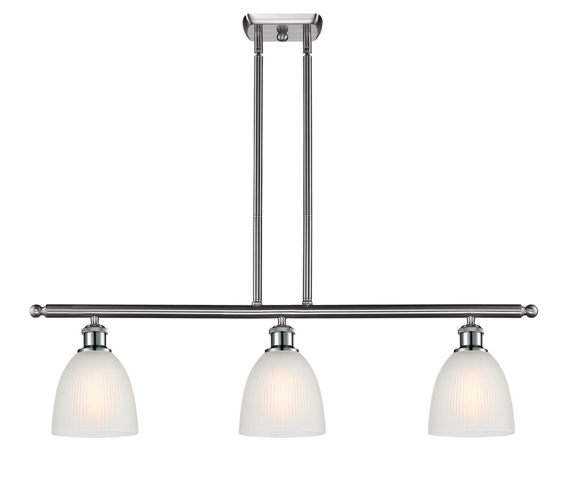 Innovations 516-3I-SN-G381 Three Light Island Pendant, Brushed Satin Nickel