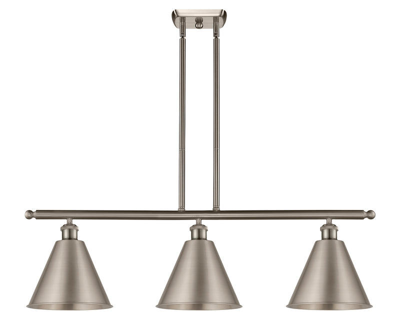 Innovations 516-3I-SN-MBC-12-SN-LED LED Island Pendant, Brushed Satin Nickel
