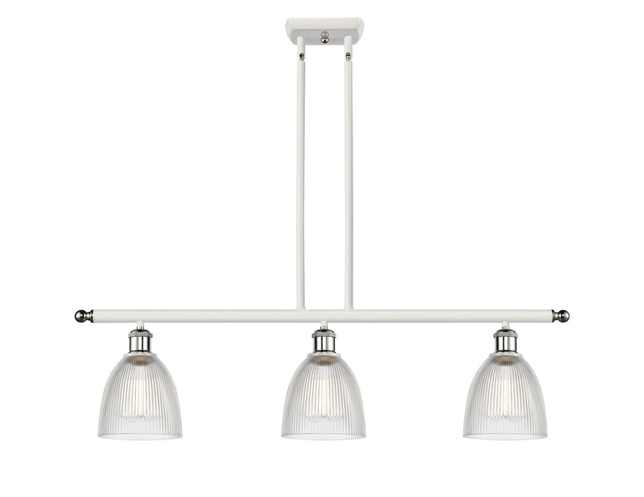 Innovations 516-3I-WPC-G382-LED LED Island Pendant, White Polished Chrome