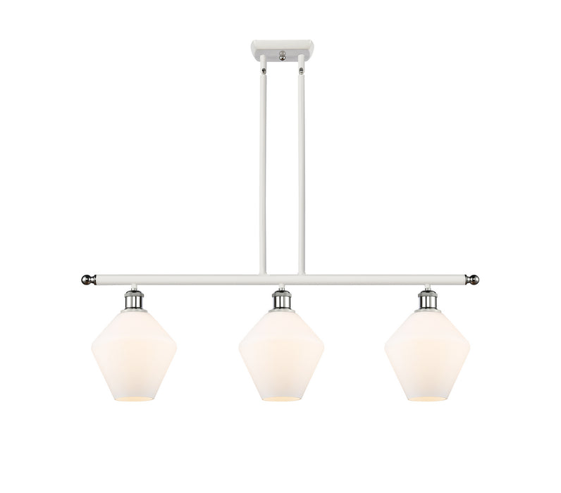 Innovations 516-3I-WPC-G651-8 Three Light Island Pendant, White Polished Chrome