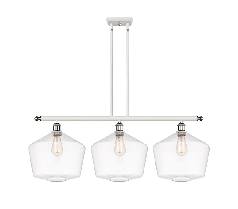 Innovations 516-3I-WPC-G652-12-LED LED Island Pendant, White Polished Chrome