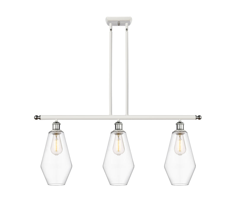 Innovations 516-3I-WPC-G652-7 Three Light Island Pendant, White Polished Chrome