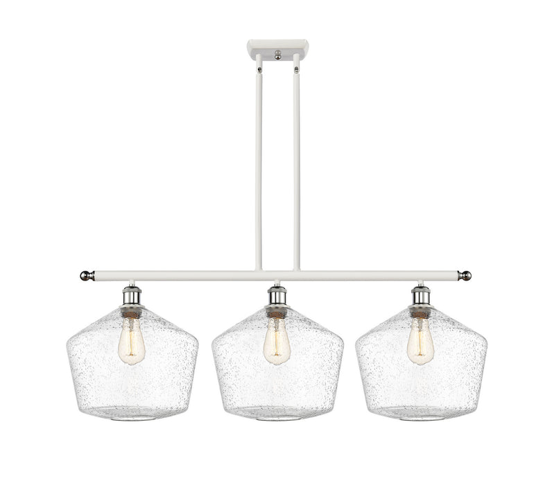 Innovations 516-3I-WPC-G654-12 Three Light Island Pendant, White Polished Chrome