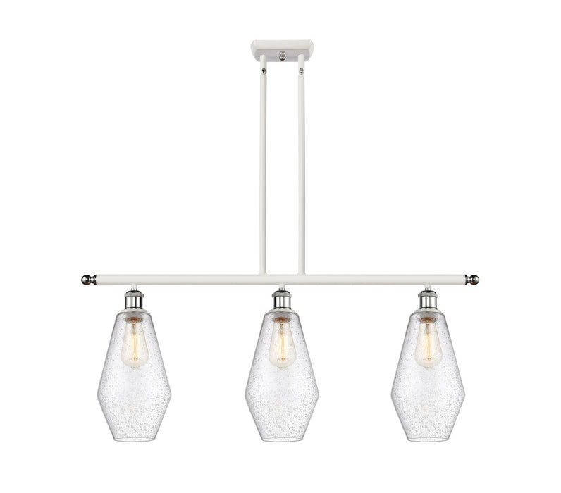 Innovations 516-3I-WPC-G654-7 Three Light Island Pendant, White Polished Chrome