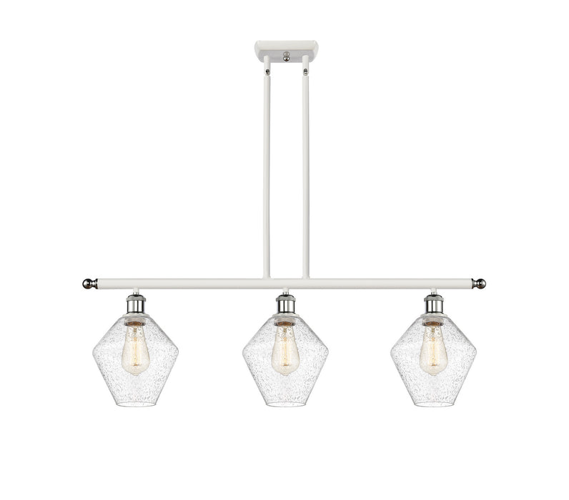 Innovations 516-3I-WPC-G654-8 Three Light Island Pendant, White Polished Chrome