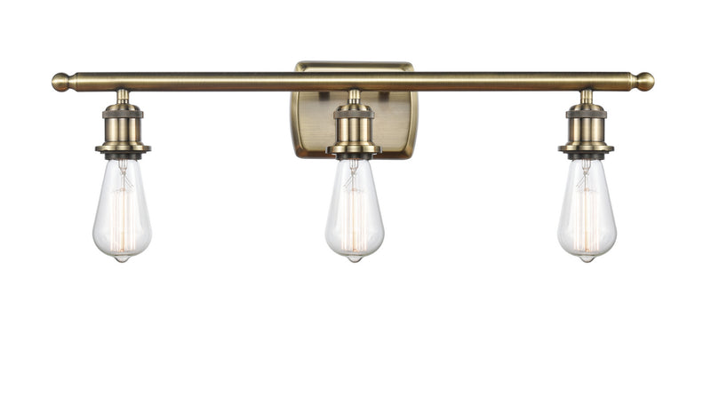 Innovations 516-3W-AB Three Light Bath Vanity, Antique Brass