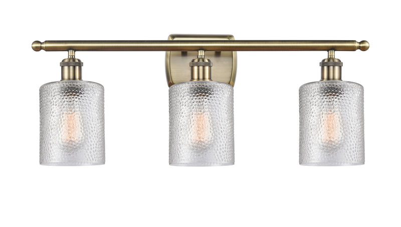 Innovations 516-3W-AB-G112 Three Light Bath Vanity, Antique Brass