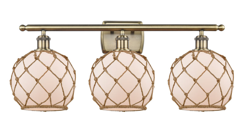 Innovations 516-3W-AB-G121-8RB-LED LED Bath Vanity, Antique Brass