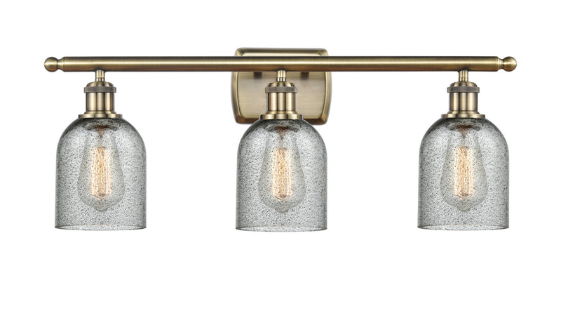 Innovations 516-3W-AB-G257 Three Light Bath Vanity, Antique Brass