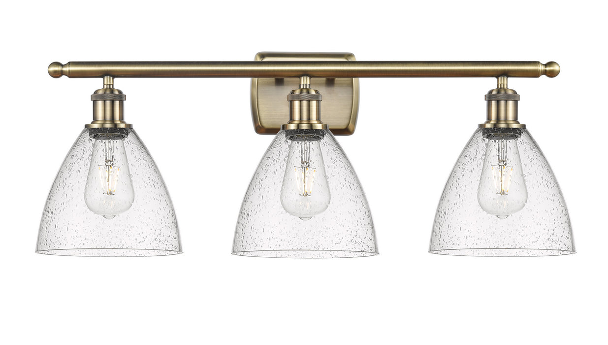 Innovations 516-3W-AB-GBD-754 Three Light Bath Vanity, Antique Brass
