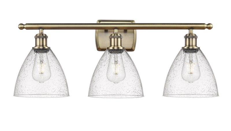 Innovations 516-3W-AB-GBD-754-LED LED Bath Vanity, Antique Brass