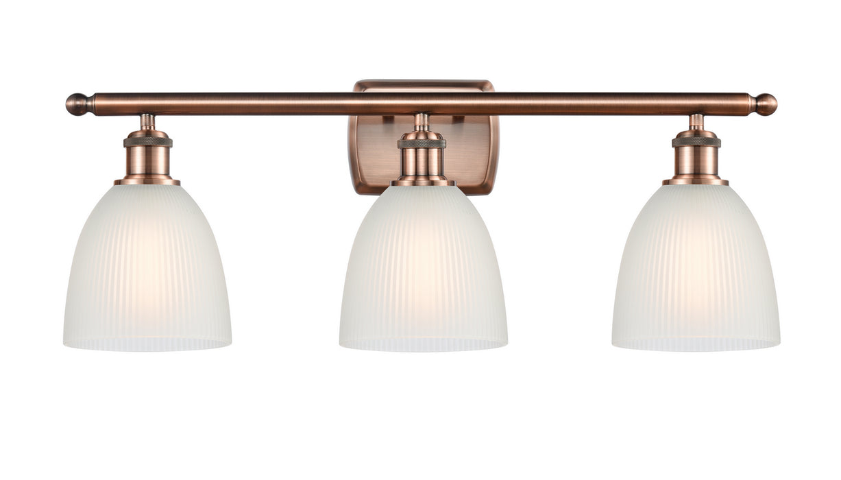 Innovations 516-3W-AC-G381 Three Light Bath Vanity, Antique Copper