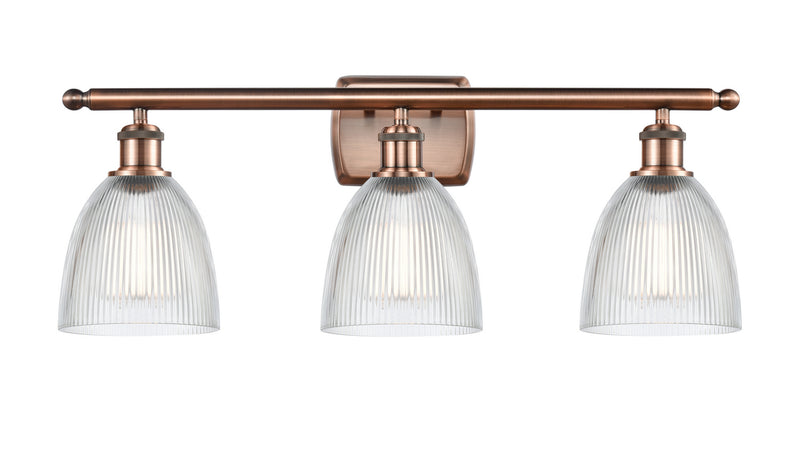 Innovations 516-3W-AC-G382 Three Light Bath Vanity, Antique Copper