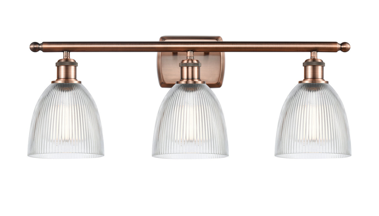 Innovations 516-3W-AC-G382 Three Light Bath Vanity, Antique Copper