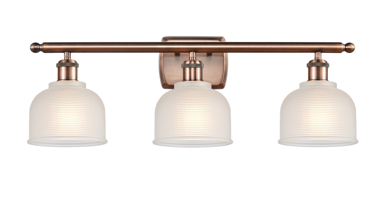 Innovations 516-3W-AC-G411-LED LED Bath Vanity, Antique Copper