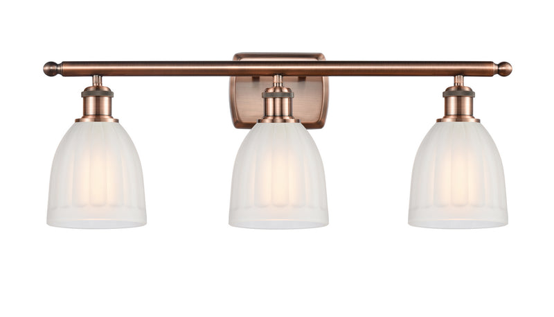 Innovations 516-3W-AC-G441 Three Light Bath Vanity, Antique Copper