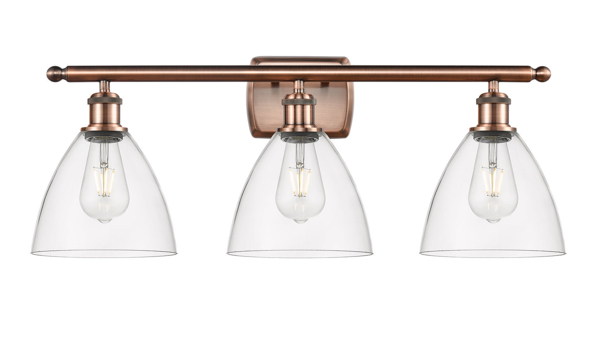 Innovations 516-3W-AC-GBD-752 Three Light Bath Vanity, Antique Copper