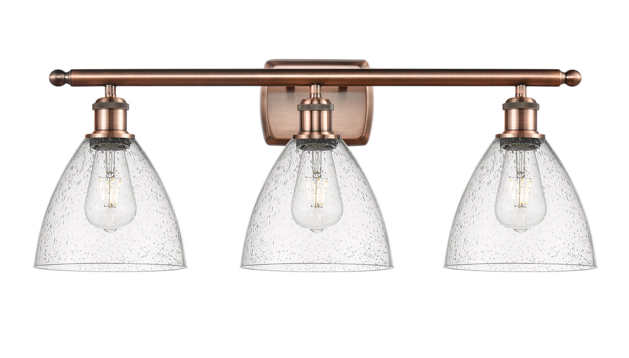 Innovations 516-3W-AC-GBD-754 Three Light Bath Vanity, Antique Copper