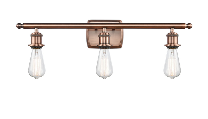 Innovations 516-3W-AC-LED LED Bath Vanity, Antique Copper