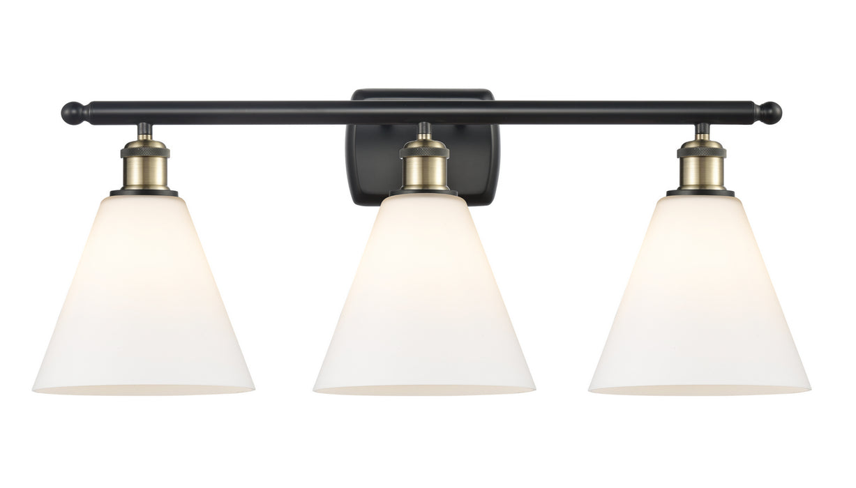 Innovations 516-3W-BAB-GBC-81 Three Light Bath Vanity, Black Antique Brass