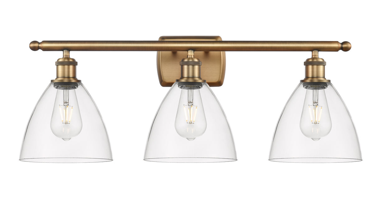 Innovations 516-3W-BB-GBD-752 Three Light Bath Vanity, Brushed Brass