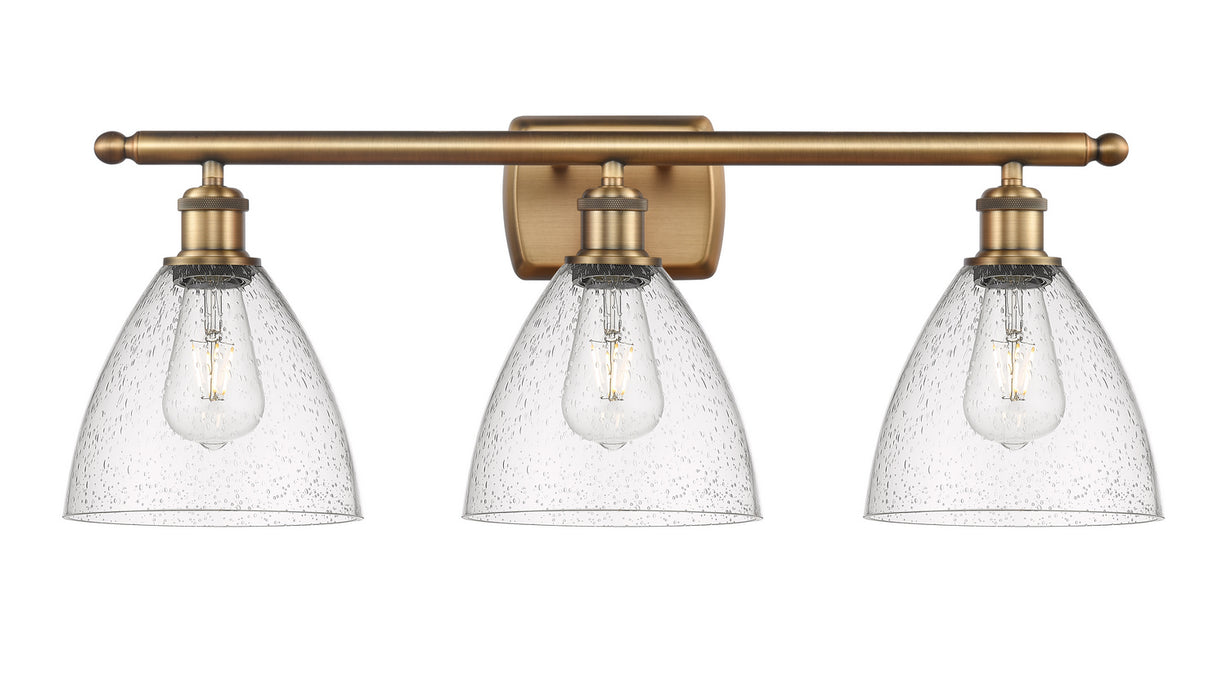 Innovations 516-3W-BB-GBD-754 Three Light Bath Vanity, Brushed Brass