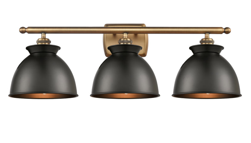 Innovations 516-3W-BB-M14-BK-LED LED Bath Vanity, Brushed Brass