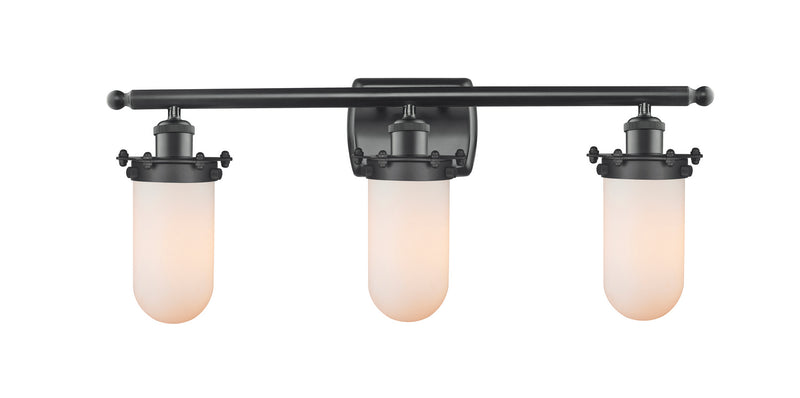 Innovations 516-3W-BK-CE231-W Three Light Bath Vanity, Matte Black