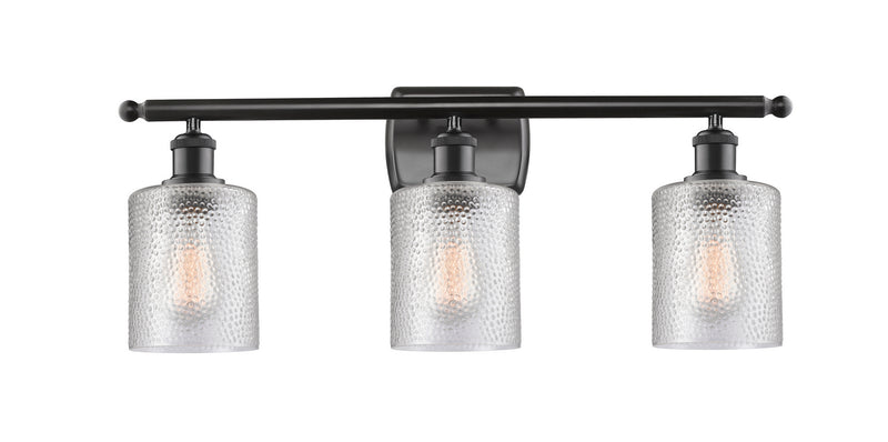Innovations 516-3W-BK-G112 Three Light Bath Vanity, Matte Black