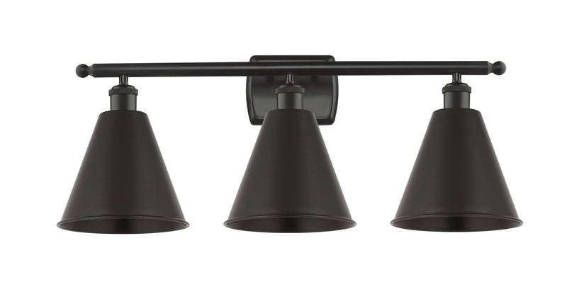 Innovations 516-3W-BK-MBC-8-BK-LED LED Bath Vanity, Matte Black