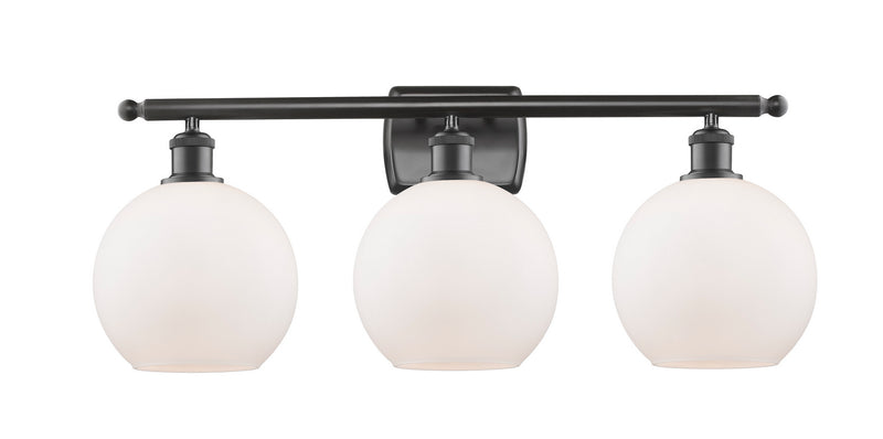 Innovations 516-3W-OB-G121-8 Three Light Bath Vanity, Oil Rubbed Bronze