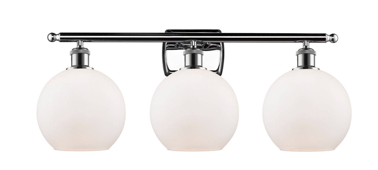 Innovations 516-3W-PC-G121-8 Three Light Bath Vanity, Polished Chrome