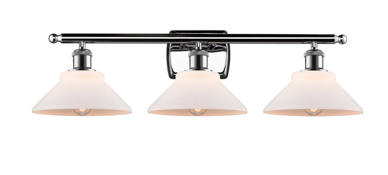 Innovations 516-3W-PC-G131 Three Light Bath Vanity, Polished Chrome