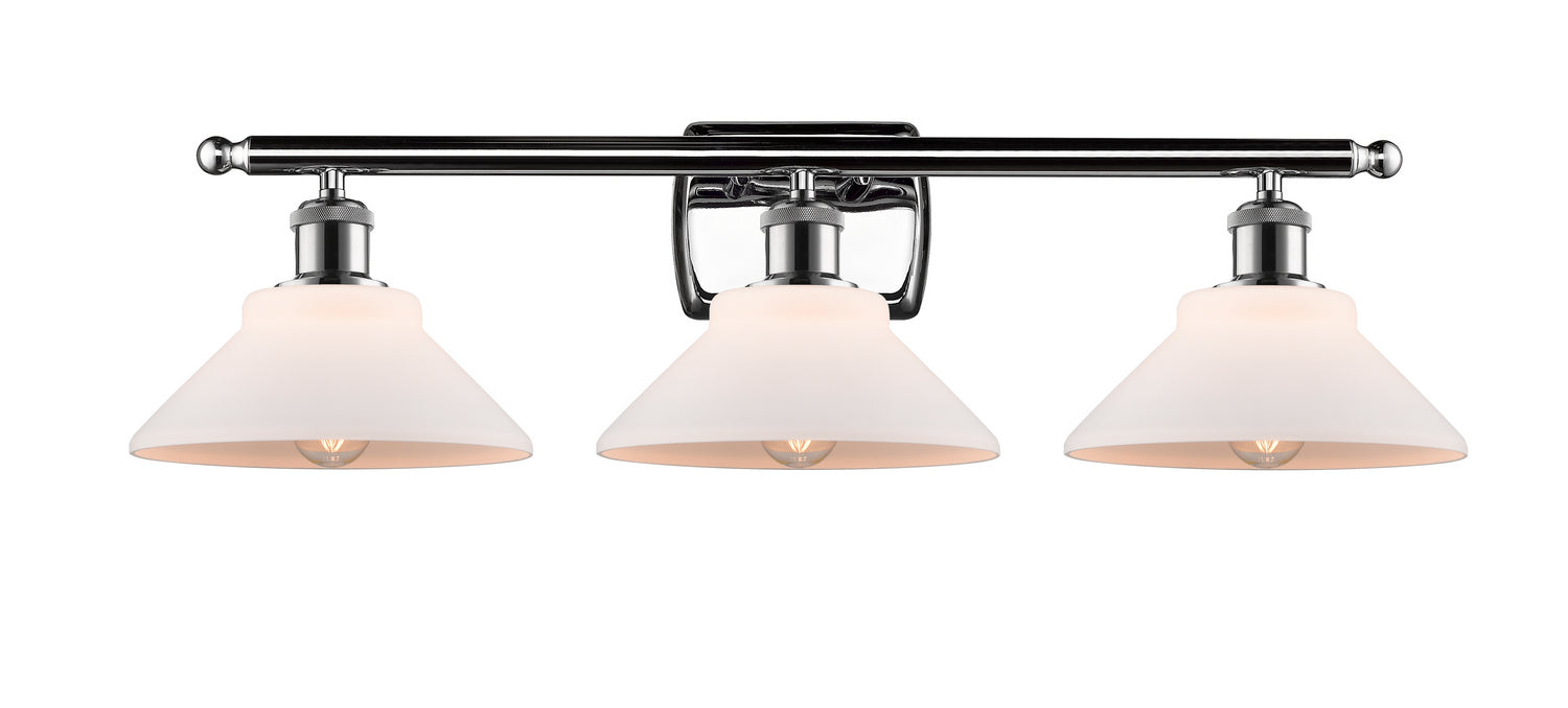 Innovations 516-3W-PC-G131 Three Light Bath Vanity, Polished Chrome