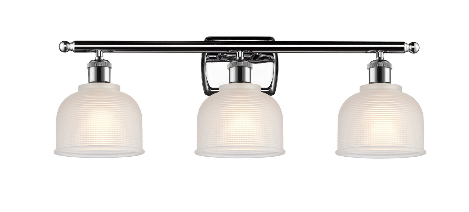 Innovations 516-3W-PC-G411 Three Light Bath Vanity, Polished Chrome