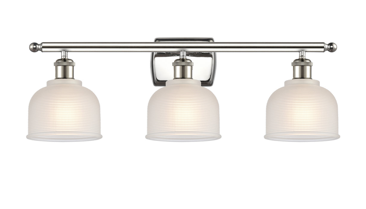 Innovations 516-3W-PN-G411 Three Light Bath Vanity, Polished Nickel