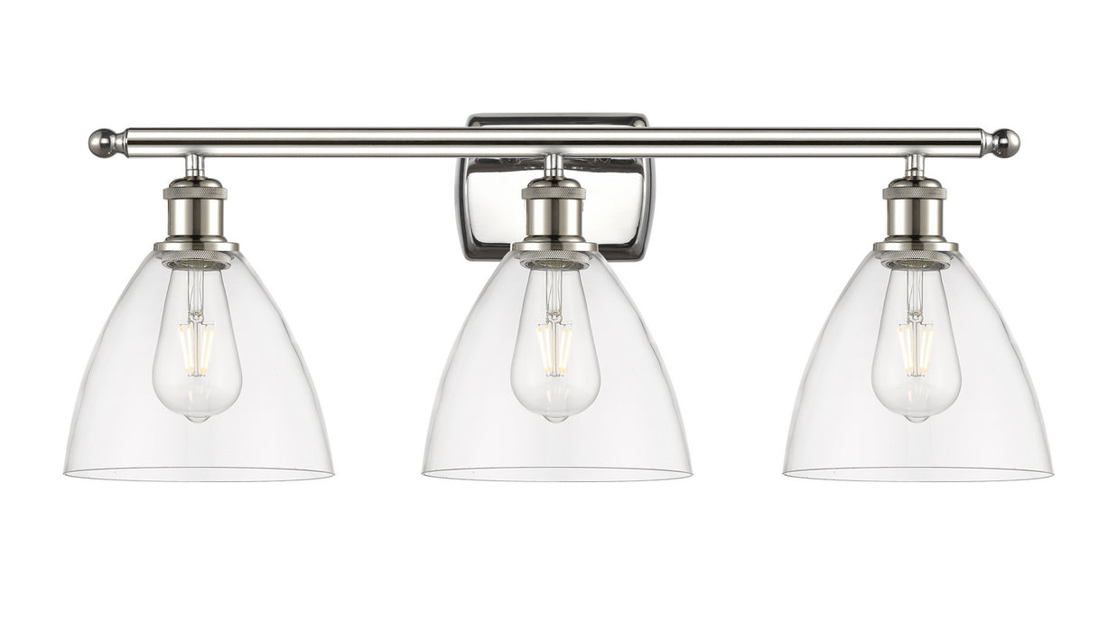 Innovations 516-3W-PN-GBD-752 Three Light Bath Vanity, Polished Nickel