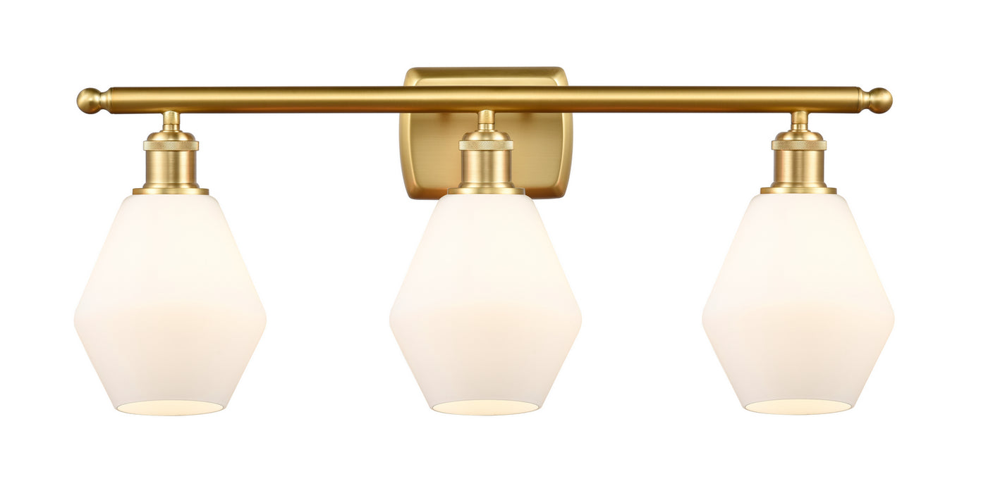Innovations 516-3W-SG-G651-6 Three Light Bath Vanity, Satin Gold