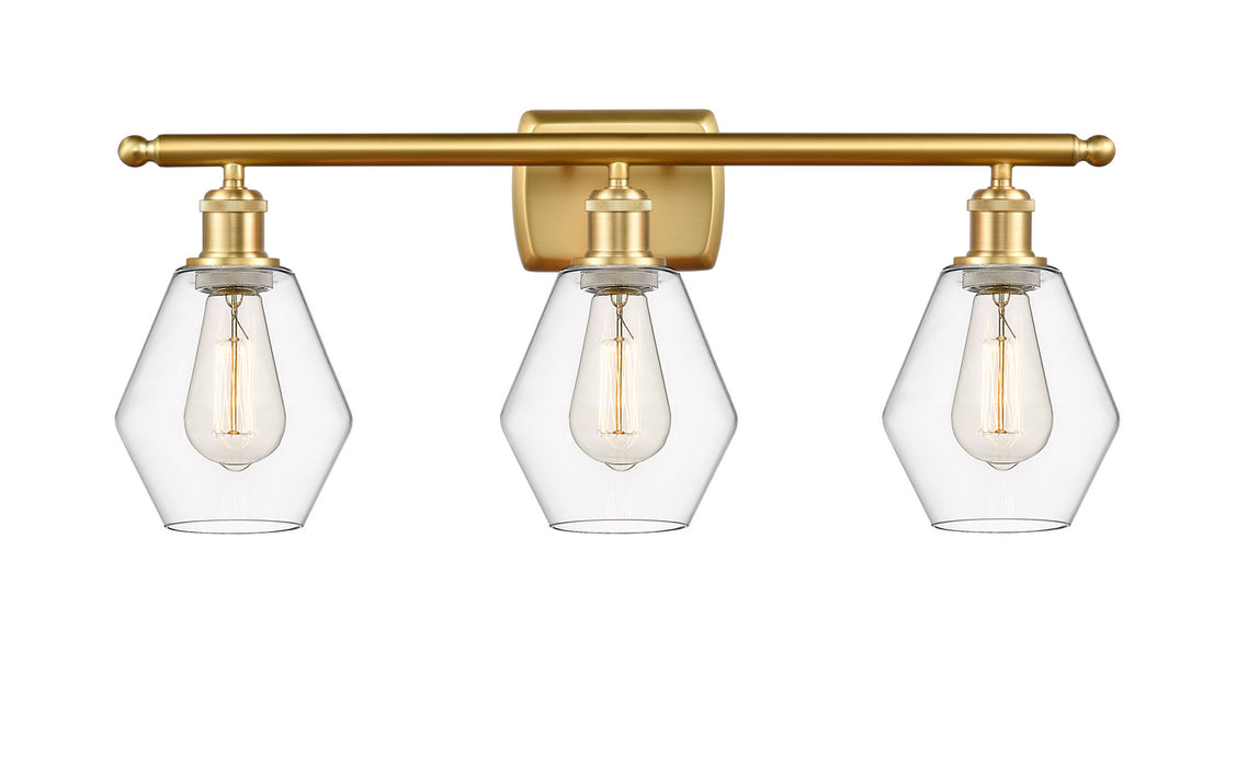 Innovations 516-3W-SG-G652-6 Three Light Bath Vanity, Satin Gold