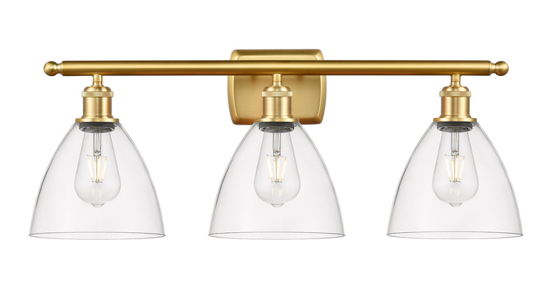 Innovations 516-3W-SG-GBD-752 Three Light Bath Vanity, Satin Gold
