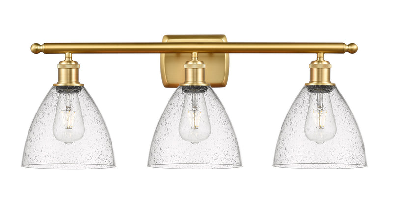 Innovations 516-3W-SG-GBD-754 Three Light Bath Vanity, Satin Gold