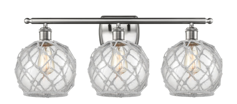 Innovations 516-3W-SN-G122-8RW Three Light Bath Vanity, Brushed Satin Nickel
