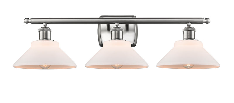 Innovations 516-3W-SN-G131 Three Light Bath Vanity, Brushed Satin Nickel