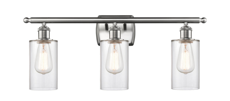 Innovations 516-3W-SN-G802 Three Light Bath Vanity, Brushed Satin Nickel