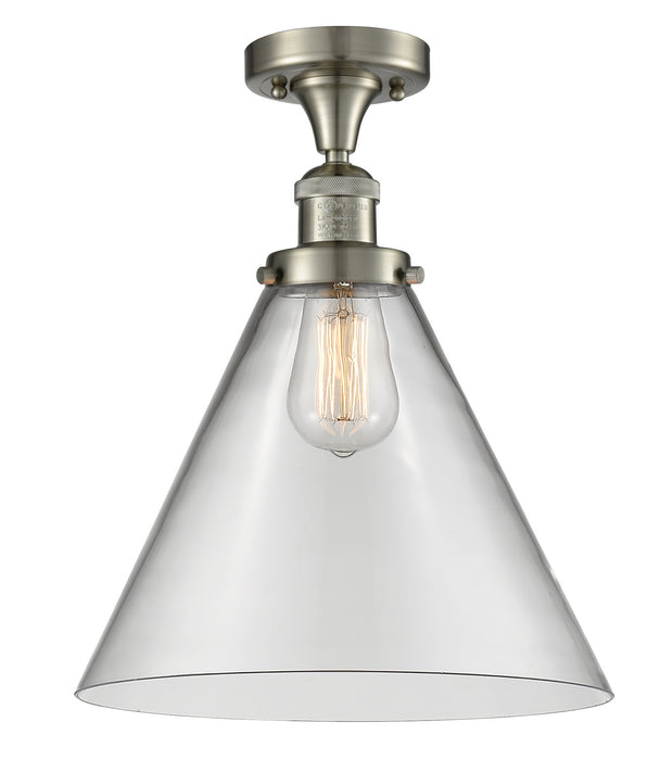 Innovations 517-1CH-SN-G42-L-LED LED Semi-Flush Mount, Brushed Satin Nickel