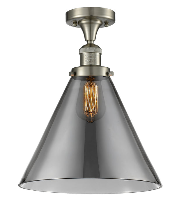 Innovations 517-1CH-SN-G43-L-LED LED Semi-Flush Mount, Brushed Satin Nickel